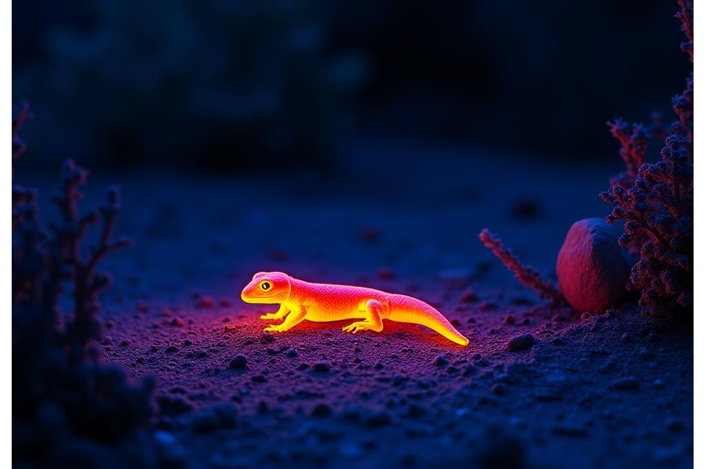Nocturnal gecko spotting with thermal equipment